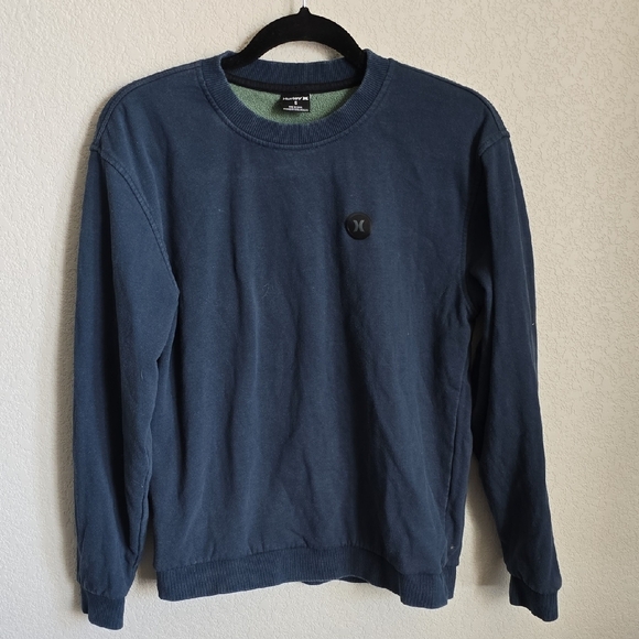 ​Hurley Navy Blue Crewneck Sweatshirt Fleece Pullover | Size Small - Picture 1 of 2